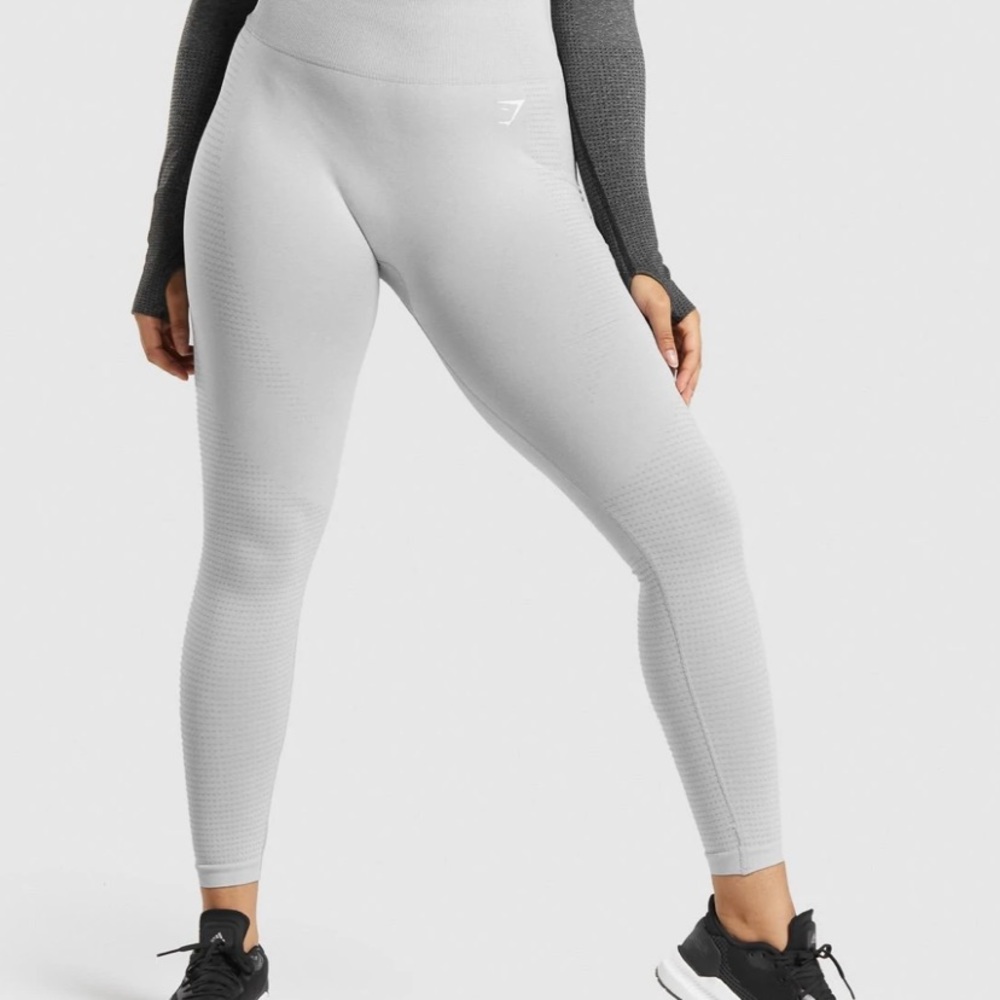 Vital seamless Gymshark leggings, size Small, Light Grey Marl